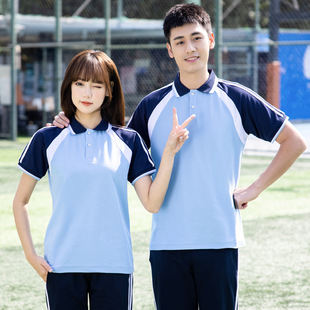 High school uniforms class uniforms sportswear summer new men's and women's short sleeve suits Junior High School High School students uniforms wholesale