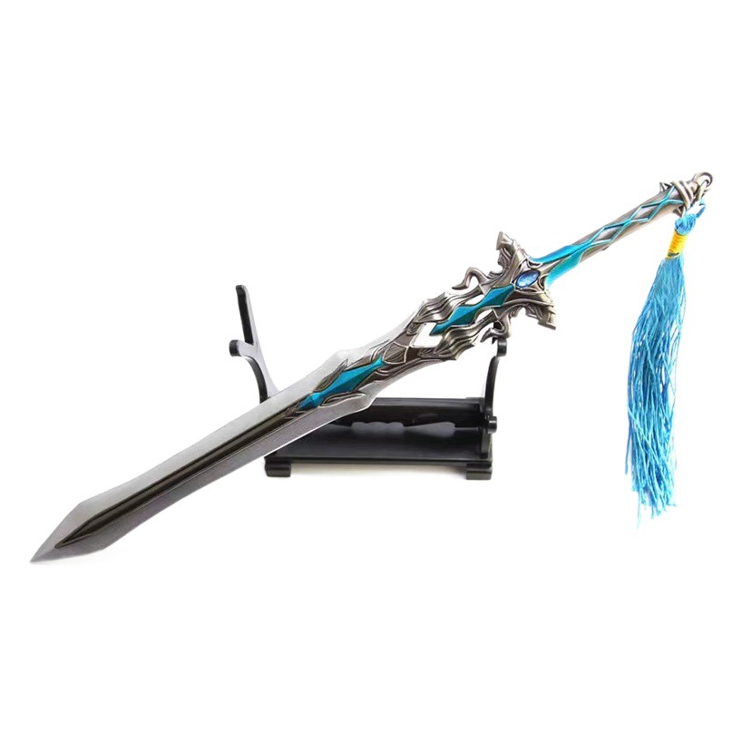 Espada de juguete tipo dragón azul, arma infantil sin filo, regalo de Año Nuevo