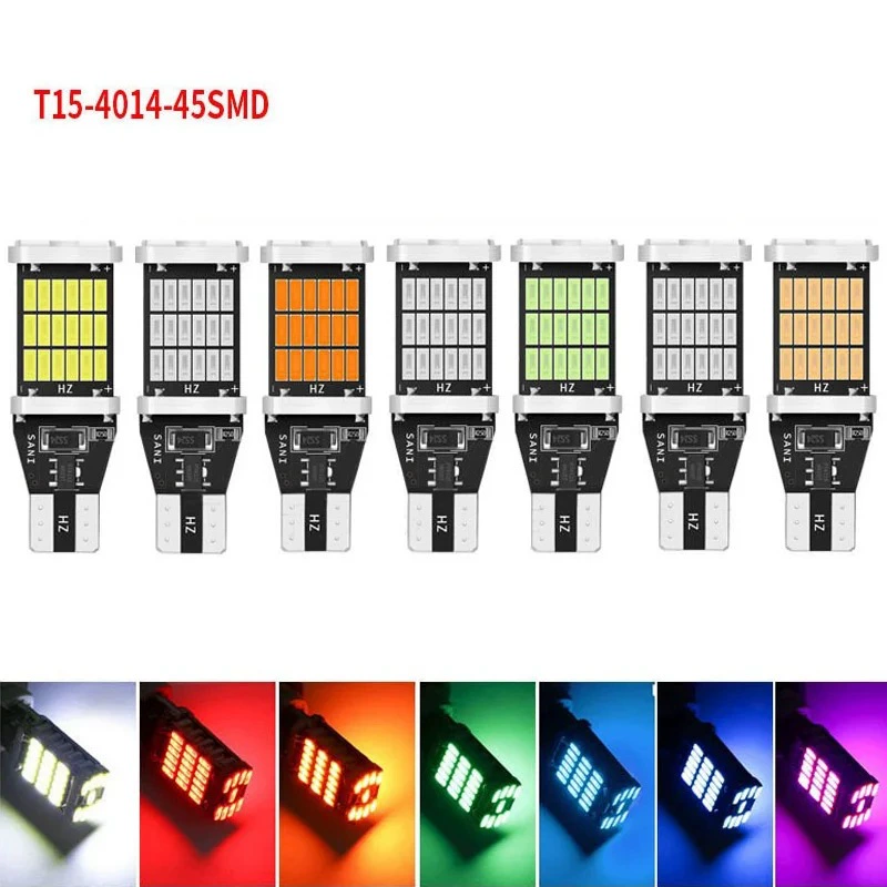 Автомобиль T15 мошеннический свет заднего хода 4014 45smd декодированный бесконечный свет заднего хода поворот света canbus LED