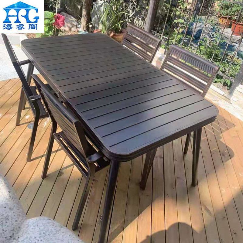 Outdoor Table and Chair Combination Outdoor Courtyard Garden Leisure Small Coffee Table Seat Open-Air Balcony Coffee Table and Chair Two-Piece Set