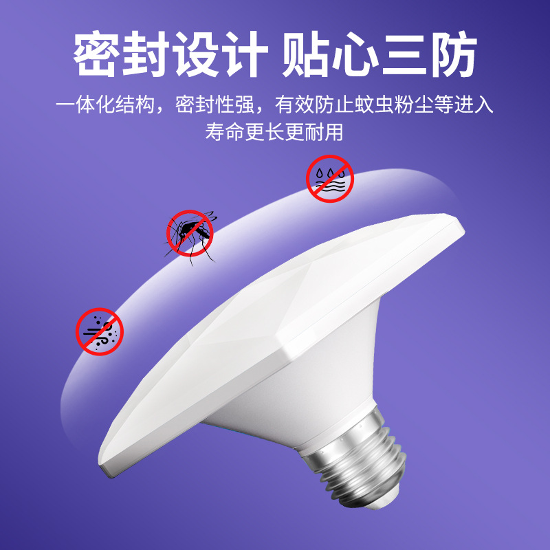 lámpara de platillo volador de alta potencia e27 lámpara de ahorro de energía LED doméstica lámpara de escritorio superbrillante lámpara de iluminación moderna y simple