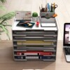 File rack desktop multi -layer pen holder storage frame office supplies can move the shelf A4 file frame book frame