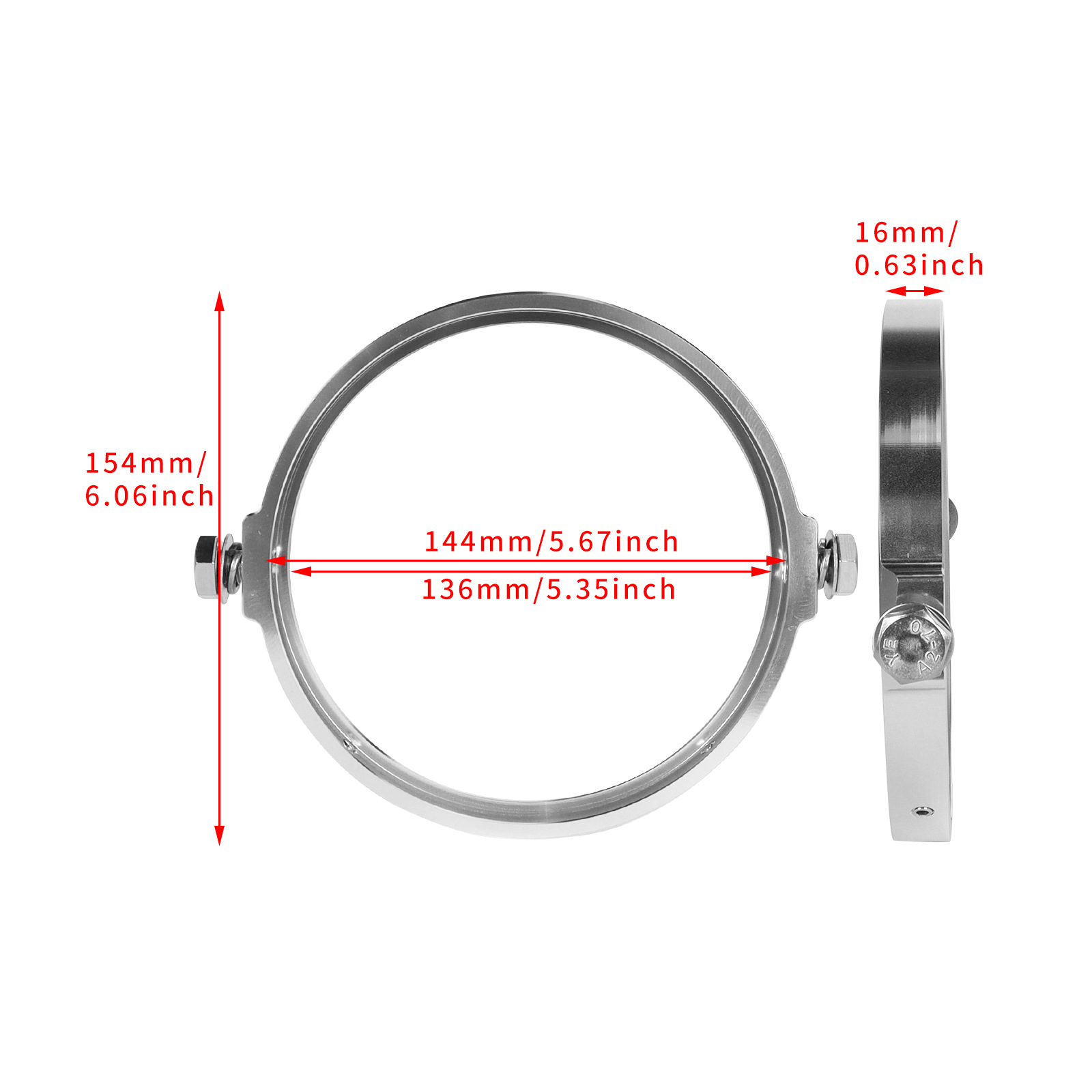 Modified Headlight Ring for Motorcycle 5.8inch 7inch Headlight Ring Harley Headlight Mounting Bracket Decorative Light Ring
