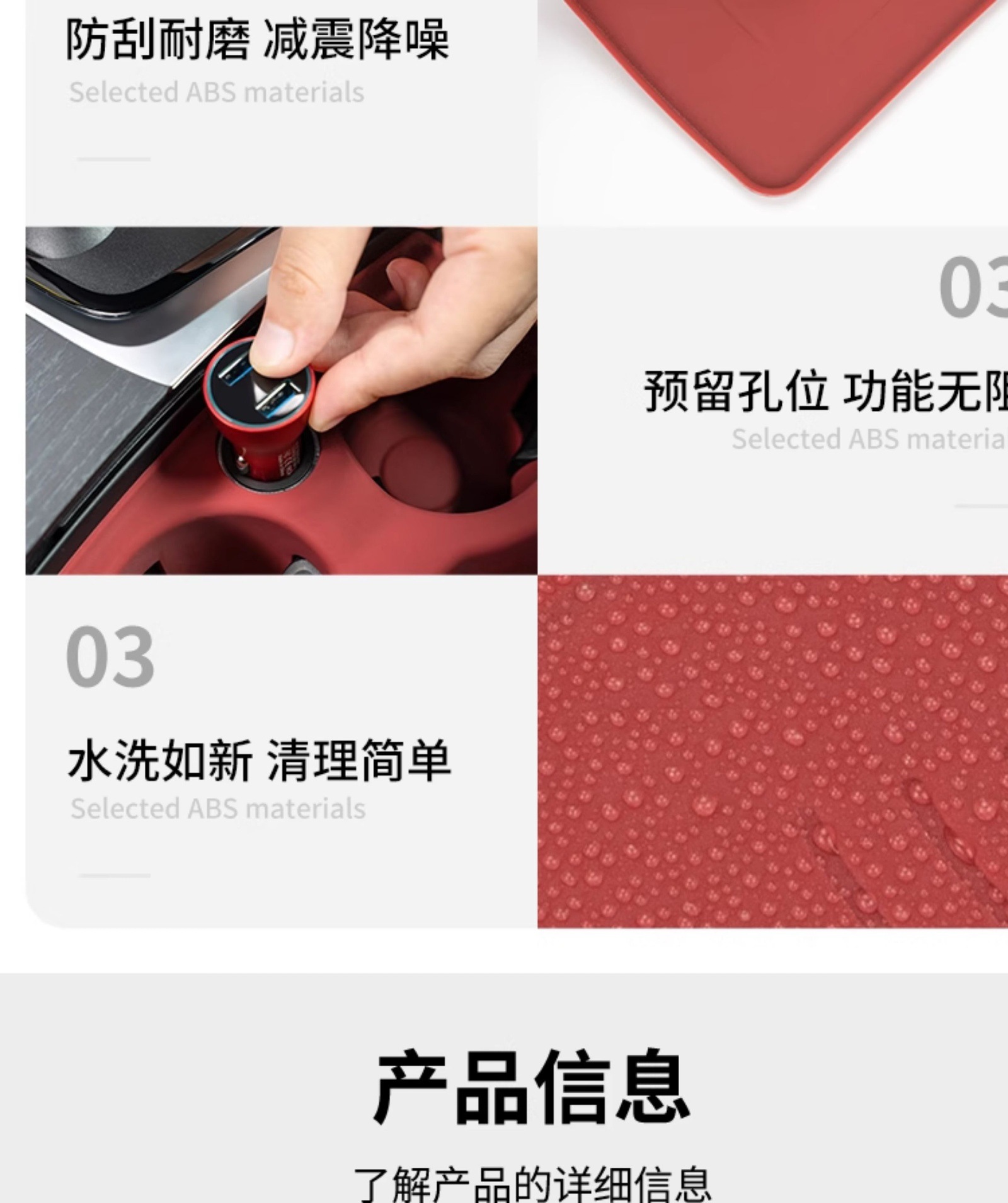 Suitable for BMW 18-26 models 5 Series, 3 Series, 4 Series, i, X3, X4, X1, central control wireless charging pad, domestic X5 anti-slip cup holder