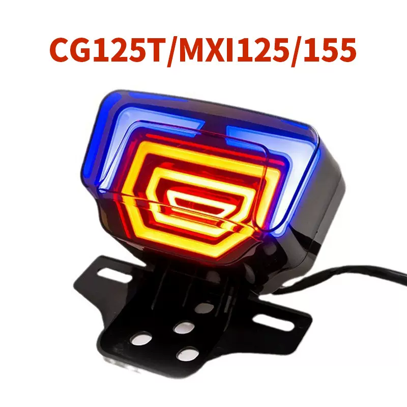 适用于摩托车CG125 TMX125 155集成式刹车灯带呼吸转向灯车尾灯