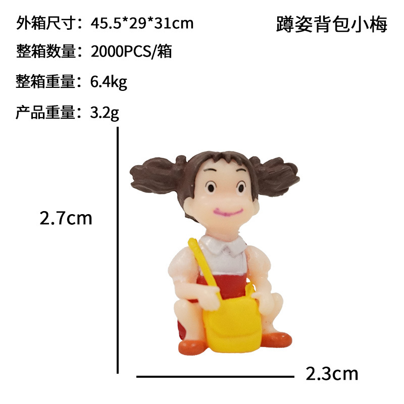 Red de celebridades Hayao Miyazaki serie micropaisaje Mi vecino Totoro Xiaomei Acuario Adornos Ramas Decoraciones de bricolaje Punto de cabello recto