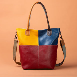 Universal leather one-shoulder bag, genuine leather