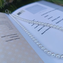 淡水极光6-7mm正圆几乎无暇冷白光珍珠项链带吉尔德证书