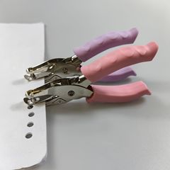 クロスボーダー直供6mm円形単孔穿孔器マカロン包糊穿孔鉗子バインダー手握り省力穿孔機