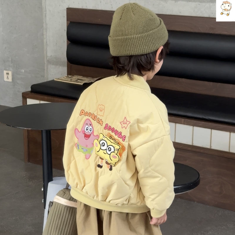 Children's baseball jacket, new 2025 winter cotton-padded coat for boys and girls, stylish and fashionable children's clothing, toddler coat.