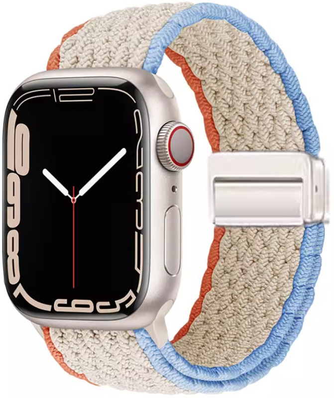 Apple iwatchS9876 時計ストラップ織り磁気バックル時計ストラップ ApplewatchS10 男性と女性の通気性に適しています。|undefined
