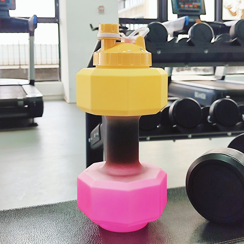 Creativo mancuerna de fitness hervidor de agua de llenado de agua con mancuernas taza de agua portátil de inyección de agua mancuerna de plástico olla brazo entrenamiento muscular equipo de la aptitud