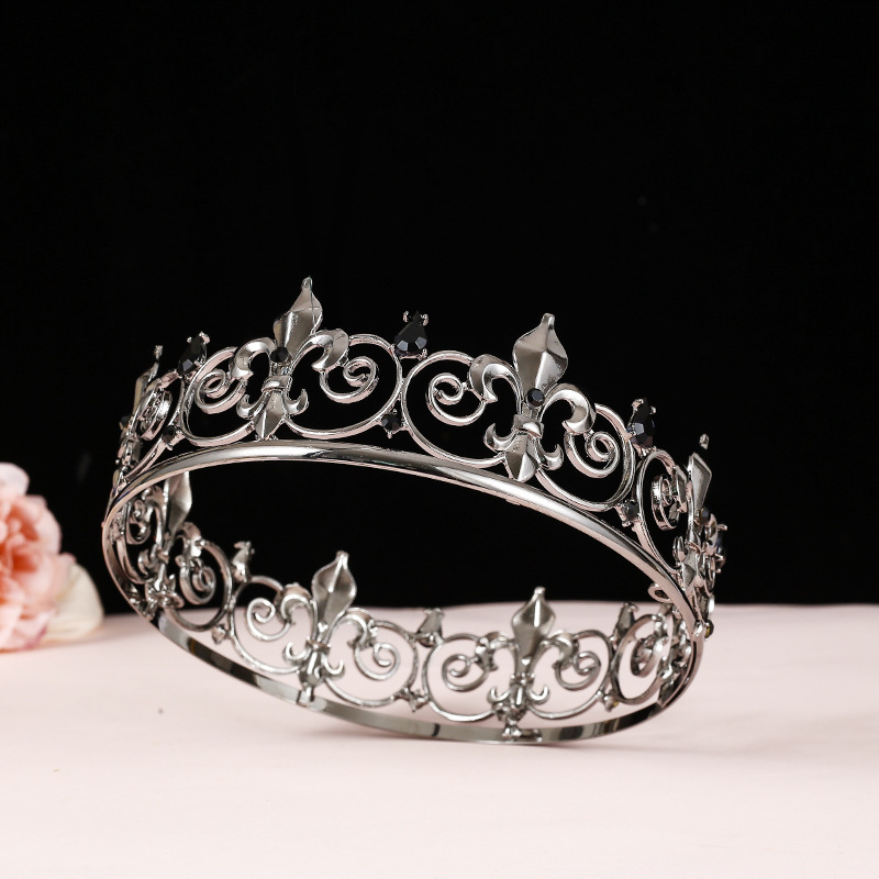 Los hombres de oro rey corona tocado adulto cumpleaños corona Halloween etapa ópera rendimiento unisex