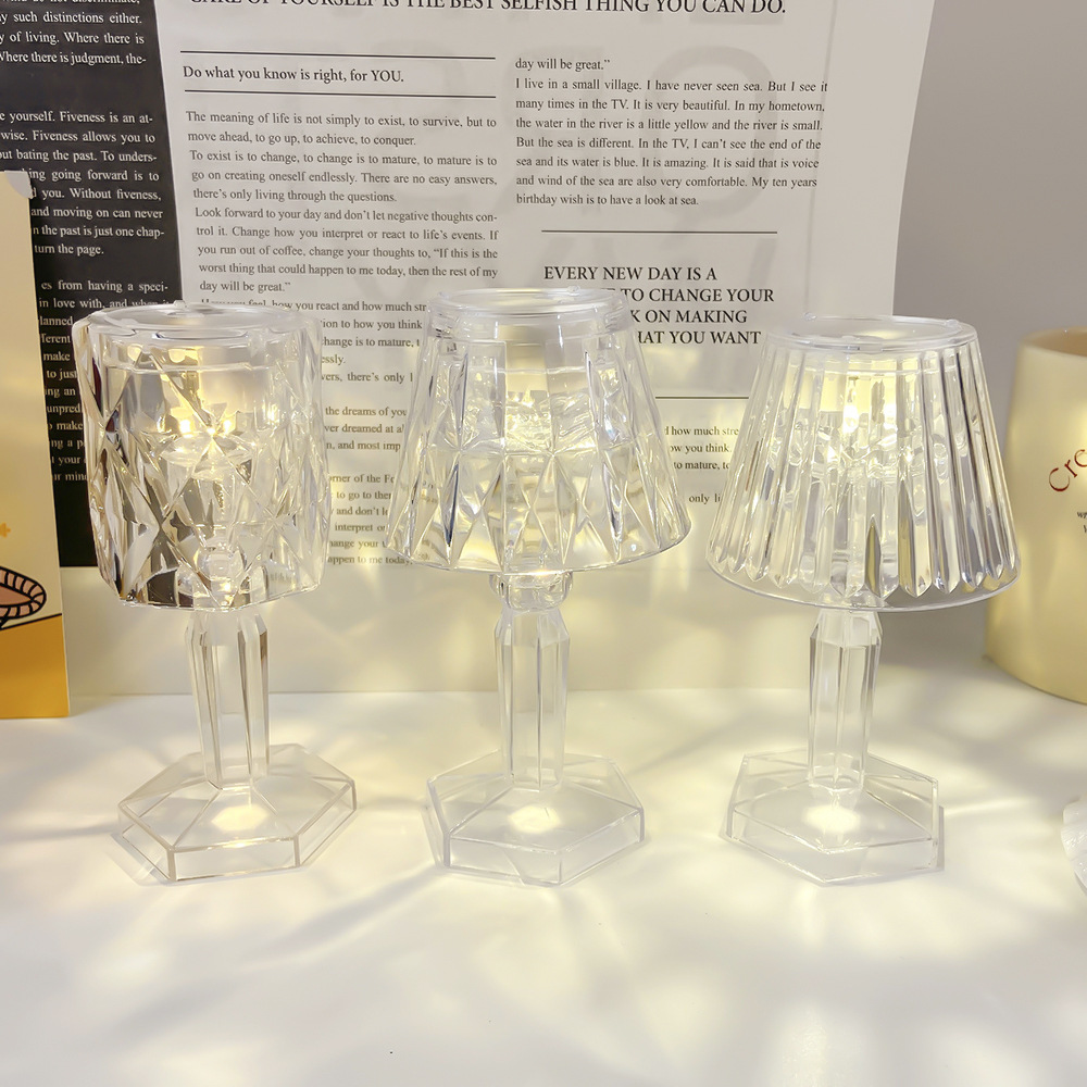 ins风浪漫装饰台灯diy亲子活动小夜灯钻石灯床头创意氛围灯北欧风