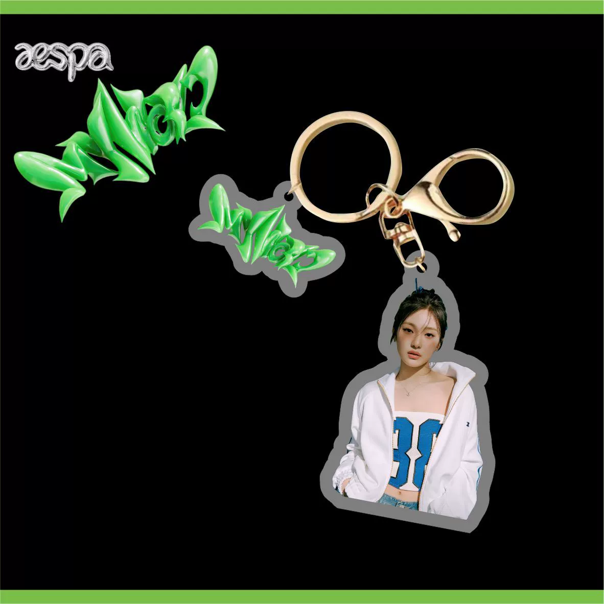 AESPA (MyWorld) новая Аккle ключ пряжка сумки упаковка аксессуары звезды вокруг