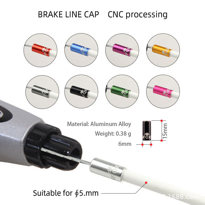 NFOX aleación de aluminio CNC tapa de tubo 5mm línea de freno manguito de tubo 4mm velocidad variable montaña carretera accesorios de bicicleta