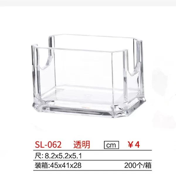 Plastic Acrylic Black/Transparent Square Hotel Sugar Bag Holder Tea Bag Holder Storage Holder