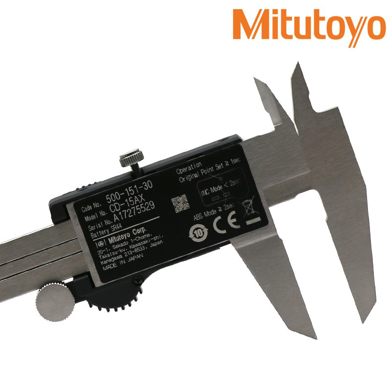 日本三丰 电子硬质合金卡尺数显-158-30 高精度CD-15AXR5000-150mm