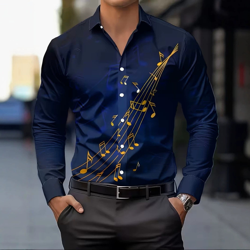 Cross-Border Men's Long-Sleeved Shirts, Customized Casual Lapel Button-Down Shirts, Spring and Autumn Styles, Cross-Border Digital Printed Shirts for Men Cross-Border Men's Long-Sleeved Shirts, Customized Casual Lapel Button-Down Shirts, Spring and Autumn Styles, Cross-Border Digital Printed Shirts for Men