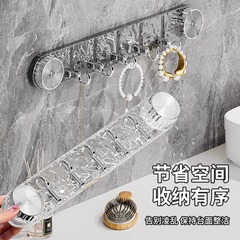 回転吸盤波形連続フック、軽くて豪華、パンチフリー、ドア後ろの洋服フック、バスルームとキッチン、強力な耐荷重、痕跡のない吊り下げ