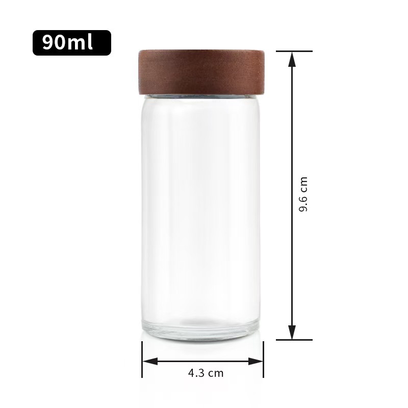 90ml 원형 아카시아 나무 뚜껑