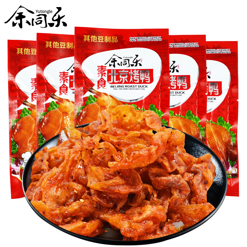 Yu Tong Le Beijing Roast Duck Spicy Strips Soy Products Vegetarian Food Large Pack Spicy Snacks Classic Leisure Snacks Childhood Snacks