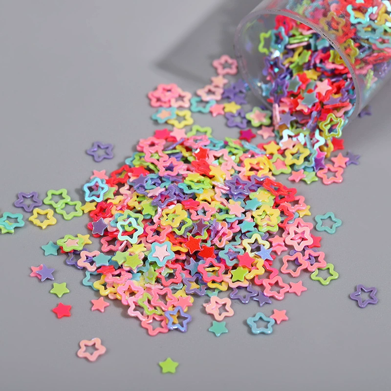 Новый DIY пятиконечный звездный блесток порошок блеска порошок блеска шлем маникюр блеск порошок 1 г оптовая продажа