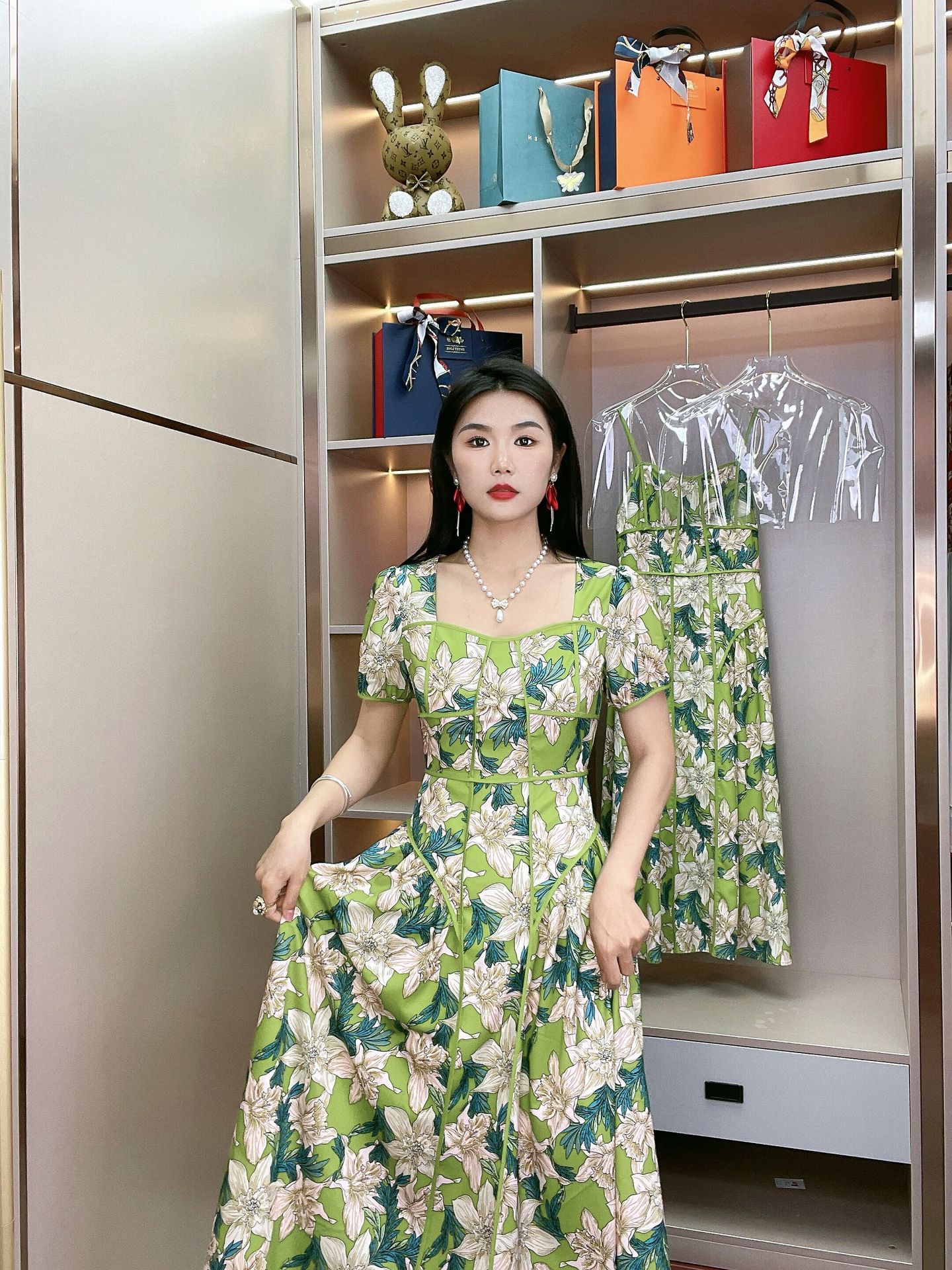 C2815 1300K VÁY ĐẦM LIỀN THÂN NỮ DONTDHI MÙA HÈ HỌA TIẾT HOA THỜI TRANG NỮ G04 SẢN PHẨM MỚI