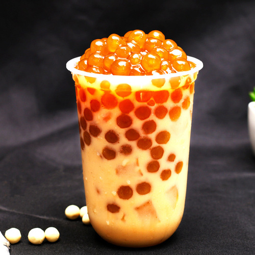 Quick-cooking amber pearl powder balls 500g quick-cooking pearl bean milk tea shop special dessert accessories amber boba pearls
