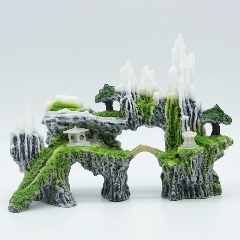 Набор камней для аквариума (Rockery), реалистичный моховый декор, полимерной смолы 24×8×17 см, ландшафт аквариума