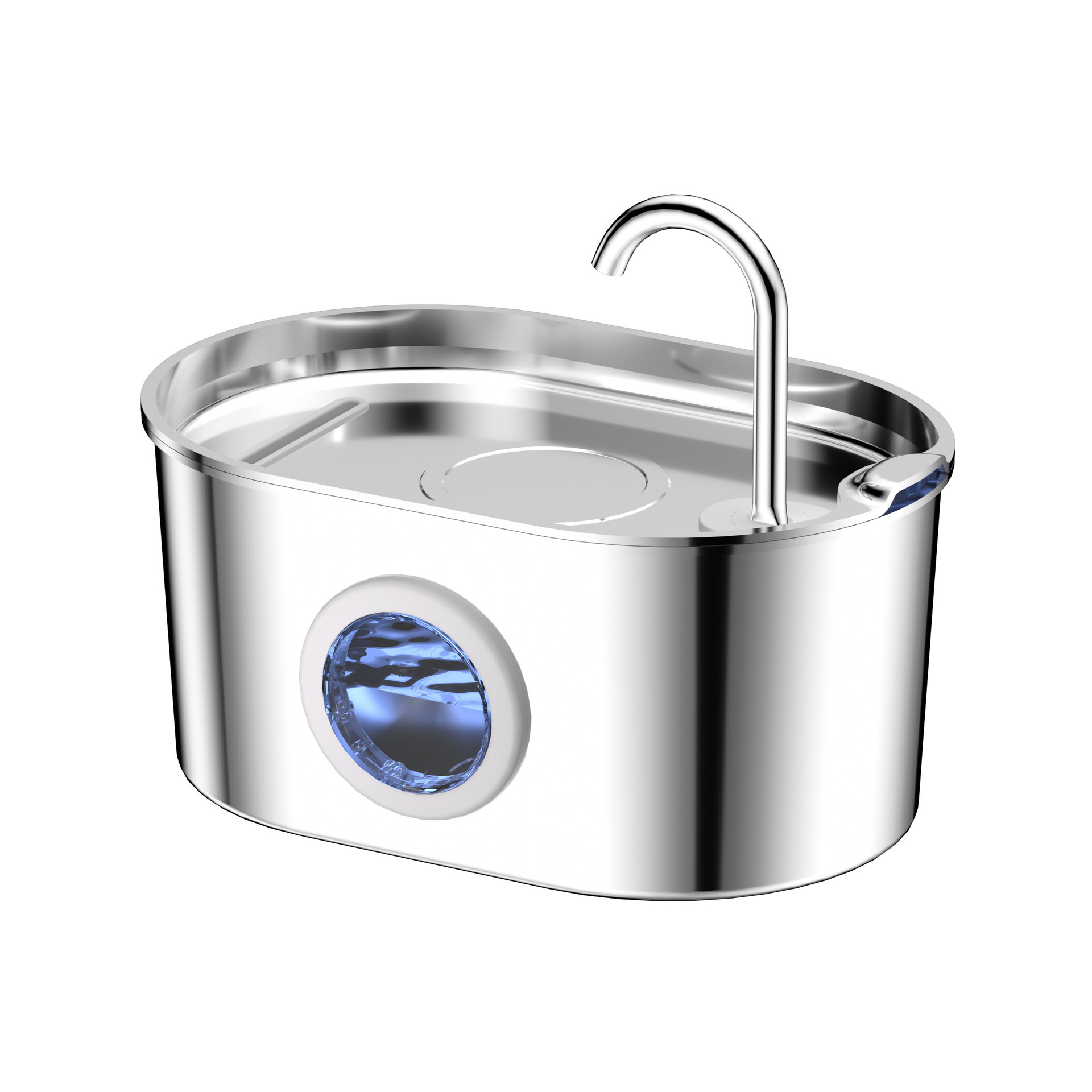 Fábrica de fuente 2.2L agua de acero inoxidable para mascotas filtración de circulación de carbón activado purificación de agua viva alimentador de agua para gatos y perros
