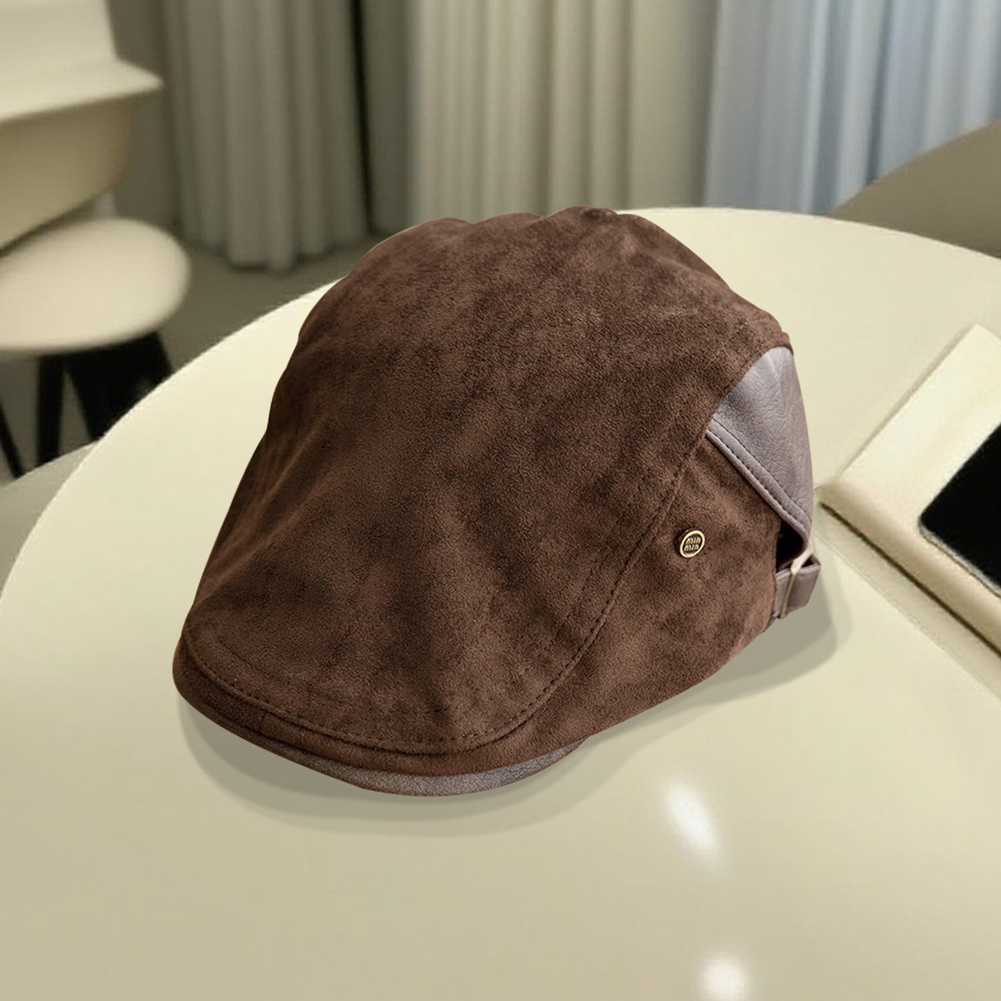 Boina inversa de primavera y otoño japonés retro color sólido rayas hacia adelante sombrero mostrando la cara pequeña pintora versátil sombrero de niño de periódico image 10