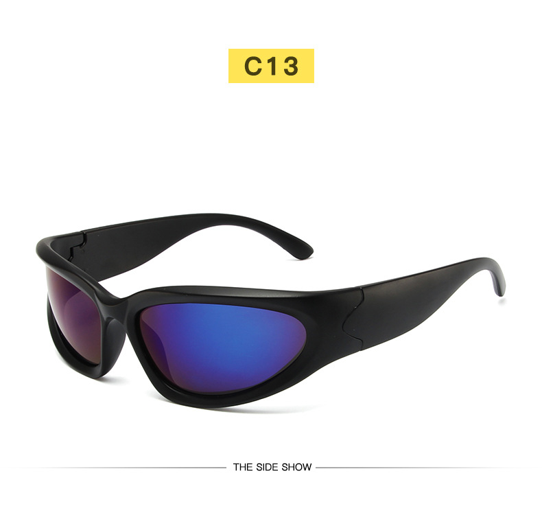 Sportsonnenbrille Im Y2k Steampunk Design Für Damen Und Herren_voghion.com