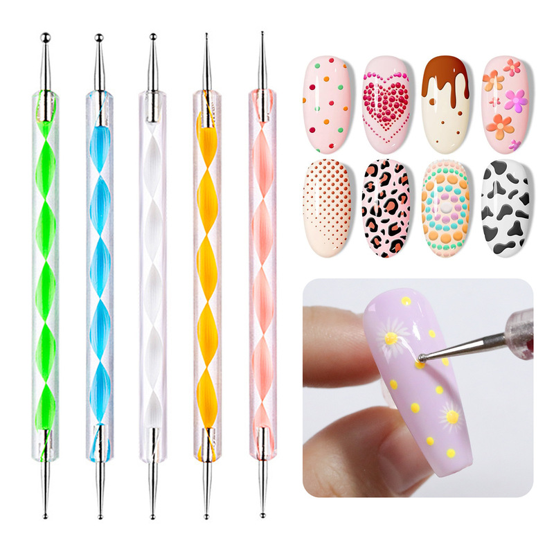 Nail art brush 5 suit nail art drill double nail acrylic drill manufacturers wholesale Nail art brush 5 suit nail art drill double nail acrylic drill manufacturers wholesale