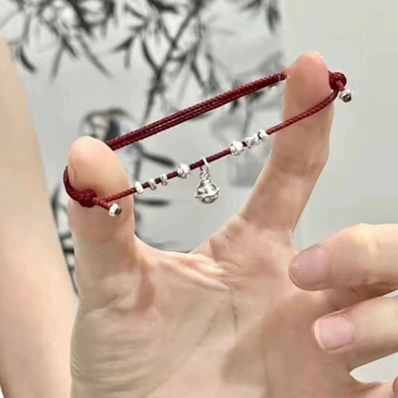 Маленький колокольчик, плетёный красный шнурок bracelet для любимого, украшение