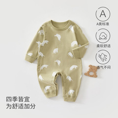 婴儿连体衣纯棉无骨春秋宝宝长袖外出爬服新生儿哈衣安阳婴童装