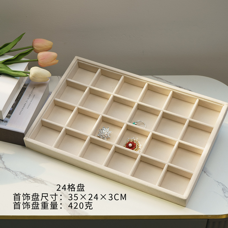Muestra de joyería negra de alta calidad de tela de vello para ver paletas de joyería caja de almacenamiento collar de joyería anillo bandeja de visualización image 25