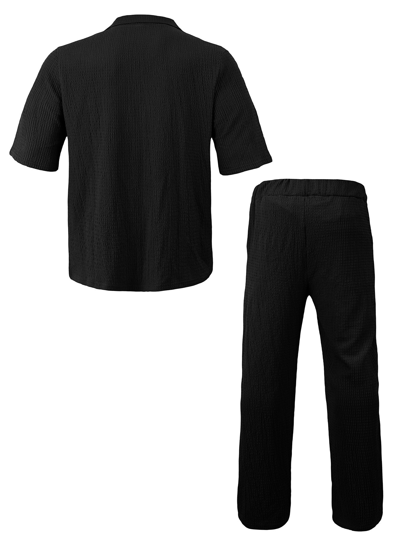 Casual Men's Two-piece Set Solid Colour Spring Summer Commuter_voghion.com