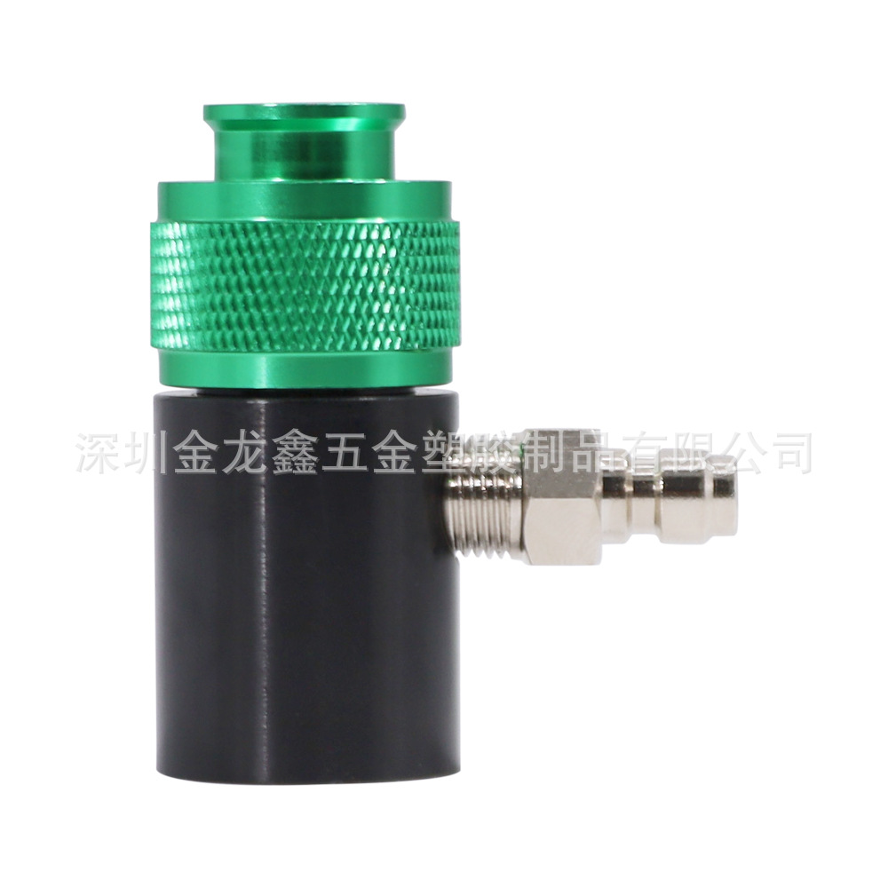 跨境绿色ASA气瓶CO2充气接头G1/2、TR21-4瓶阀苏打接头8mm快插头