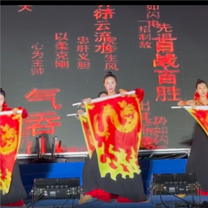 表演旗舞旗龙旗表演旗风龙舞台道具旗帜武术旗学校表演旗子古旗|undefined