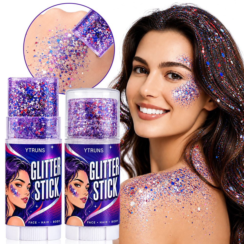 YTRUNS cross-border body glitter, star-shaped glitter, stage makeup, eyeshadow, and face paint