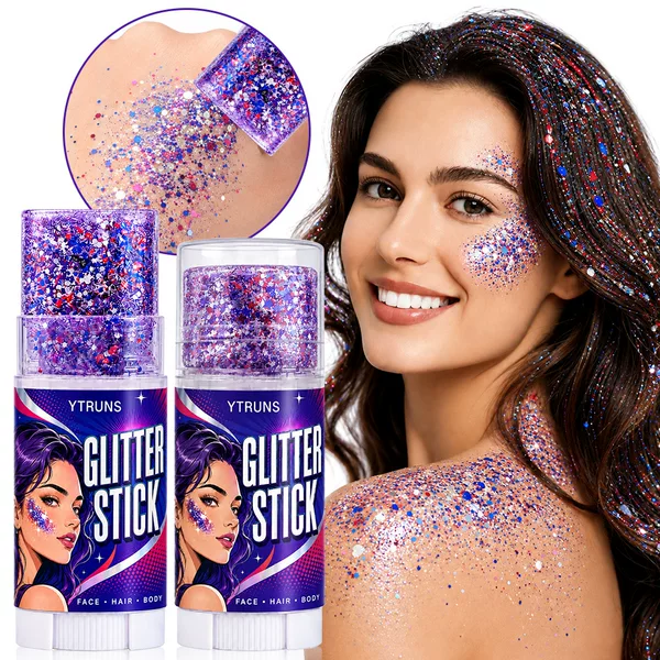 YTRUNS cross-border body glitter, star-shaped glitter, stage makeup, eyeshadow, and face paint