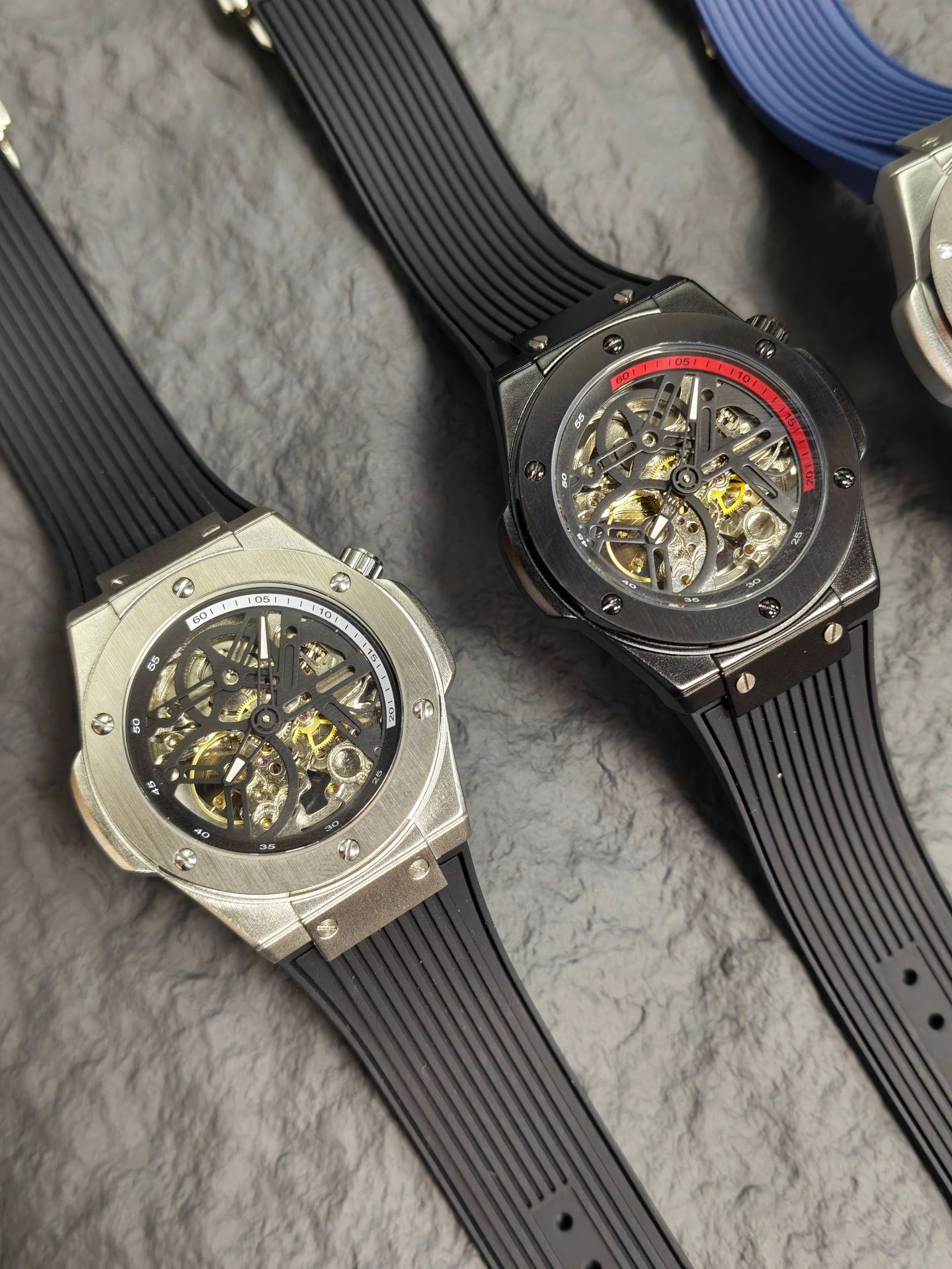Luminous Men's Skeleton Watch With Silicone Strap Automatic_voghion.com
