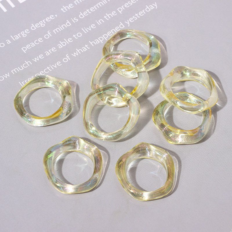 Simple Style Solid Color Resin Women's Rings display picture 9
