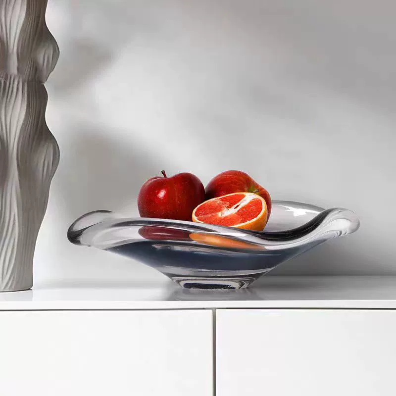 Simple and light luxury sales office model room soft decoration home coffee table fruit plate storage tray ornaments