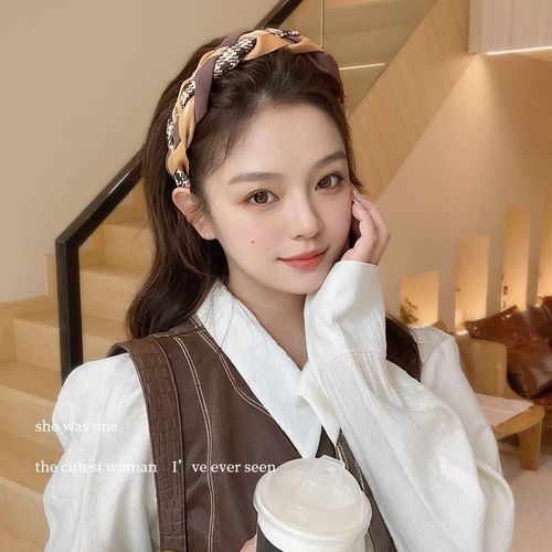 French twist headband high skull pressure hair Internet celebrity  new headband high-end hair binding headwear autumn and winter women