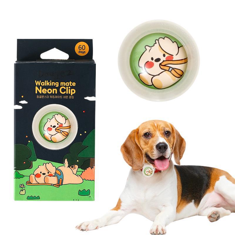 Korean Luminous Pet Dog Collar Mosquito Repellent Light with Peppermint Oil for Insect Repellent, Glowing Tag for Night Dog Walking, Cross-Border