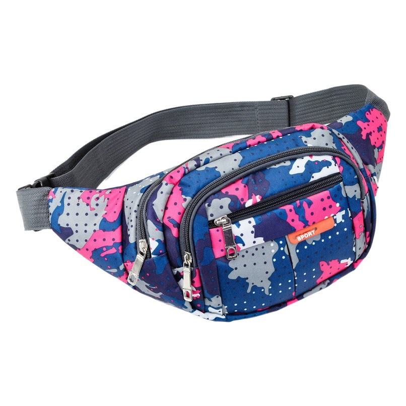 Wholesale cross-border camouflage waist bag fashion men's and women's diagonal wallet business wallet large capacity wear-resistant mobile phone waist bag