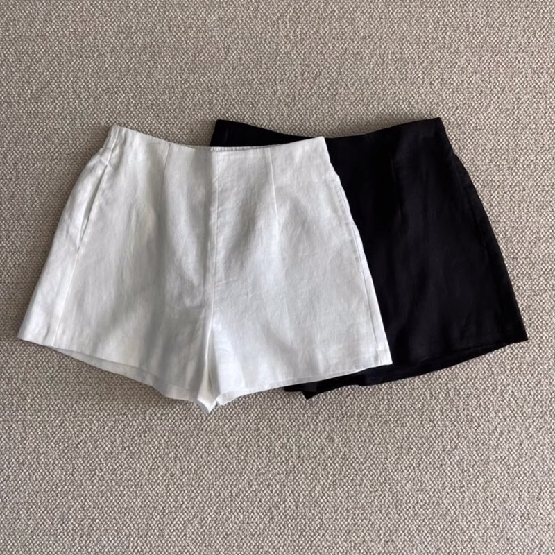Jing Yixuan Summer bi Enters!! Linen Fabric Wake-up Closet Simple Two-color All-match Shorts Women's Casual Pants