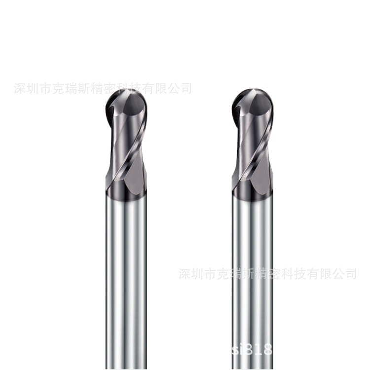 R1 R2.5长柄圆头立铣刀 55度钨钢球刀 R5*20*100L球头铣刀
